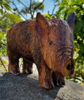 Keiki Pua'a (Lilttle Pig) Koa Sculpture by Craig Nichols <! local>