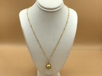 <b>*NEW*</b> Golden 12mm South Sea Pearl GF Necklace 16-18-Inch by Pat Pearlman <! local>