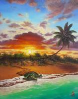Buried Treasure 48x36 Original Oil by Deen Garcia <! local>
