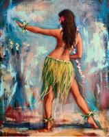 Tiki Hula Enhanced Giclee by Shawn Mackey