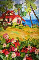 Hawaiian Harmony 40x60 Original Acrylic by Marie-Claude Boucher