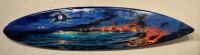 Creation by Fire Original Acrylic on 73" Reclaimed Surfboard by Walfrido Garcia <! local>