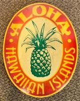 Aloha Hawaiian Islands Pineapple 24-Inch Oval by Steve Neill <br><b>[Custom Orders Not Currently Being Accepted]</b> <! local>