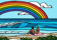 Love Under the Rainbow LE Giclee by Heather Brown <! local>