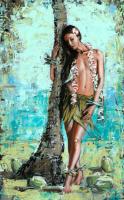 Palm Wahine Enhanced Giclee by Shawn Mackey