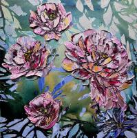 Floral Spectrum 24x24 Original Acrylic by Maya Eventov <! aesthetic>