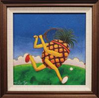 Pineapple Smash! 12x12 Framed Cloisonne by Wang Ge <! aesthetic> <! local>