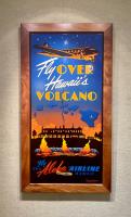 <b>*NEW*</b> “Fly Over Hawaii’s Volcano” Original Acrylic With Custom African Mahogany Frame by Jeremy Neill <! local>