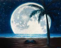 Lunar Love 24x30 Original Acrylic by Stephanie Boinay <! local> <! aesthetic>