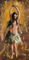 Pineapple Hula Enhanced Giclee by Shawn Mackey