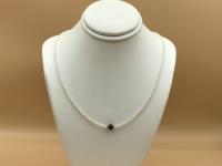 Seed Pearl w/0.95ct Black Diamond Stone Accent 14K Necklace by Pat Pearlman <! local>