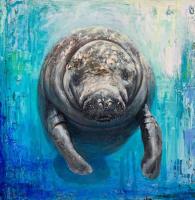 Manatee Enhanced Giclee by Shawn Mackey