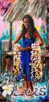 Lei Stand Enhanced Giclee by Shawn Mackey