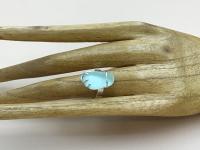 Seafoam Seaglass 3-Prong SS Ring sz 6.5 by Ingrid Lynch <! local> <! aesthetic>