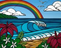 North Shore Rainbow 11x14 Aluminum Print by Heather Brown <! local>