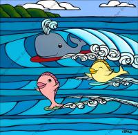 Playing in the Waves LE Giclee by Heather Brown <! local>