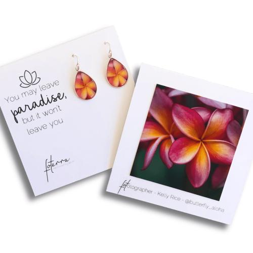 Plumeria Flower SS Earrings by Foterra Jewelry <! aesthetic>