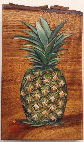 <b>*NEW*</b> Tropica Freshness 5x8 Original Oil on Live-Edge Koa by Deen Garcia <! local>