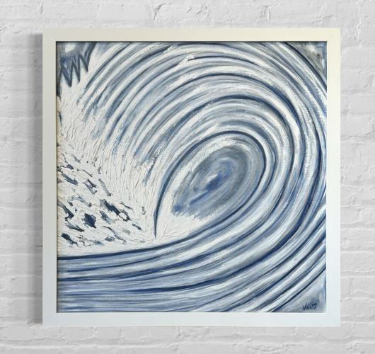 Vera Vision Blue 30x30 Framed Original Acrylic by <! Vera> Vera <! Kirkpatrick><! local>