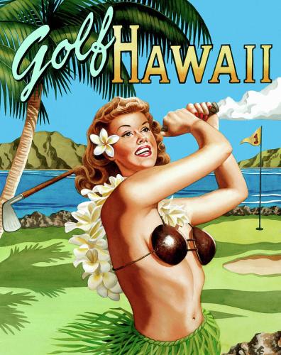 Golf Hawaii Giclee by Garry Palm <! local>
