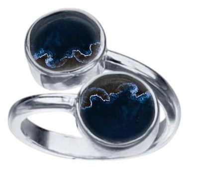 Black Sands SS Ring Sz 7 by Foterra Jewelry <! aesthetic>
