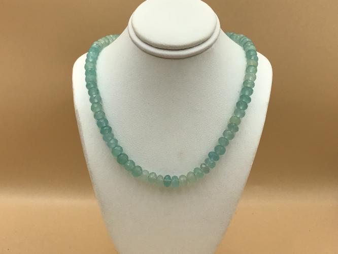 <b>*NEW*</b> Faceted 7mm Chalcedony SS Necklace by Pat Pearlman <! local>