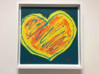 Large Heart 12x12 Framed Original Acrylic by <! Vera> Vera <! Kirkpatrick><! local>