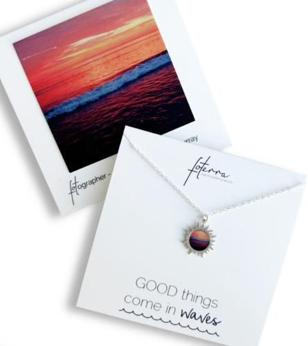 <b>*NEW*</b> Crimson Sunset Sun SS Necklace by Foterra Jewelry <! aesthetic>