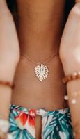 <b>*NEW*</b> Manoa Monstera 14k GF Necklace by Kiele Jewelry <! local> <! aesthetic>