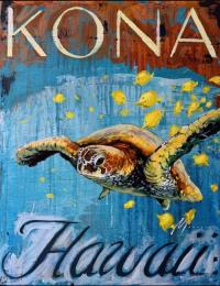 Kona Honu 24x30 Enhanced Giclee by Shawn Mackey