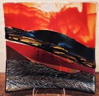 Lava Sky 12x12 Medium Glass Platter by Brian Dugan <! local>