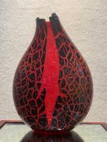 Crackled Kilauea Vase by Daniel Moe <! local>