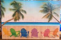 Chakra Beach Chairs Pyrography and Paint on Mango by David Gallegos