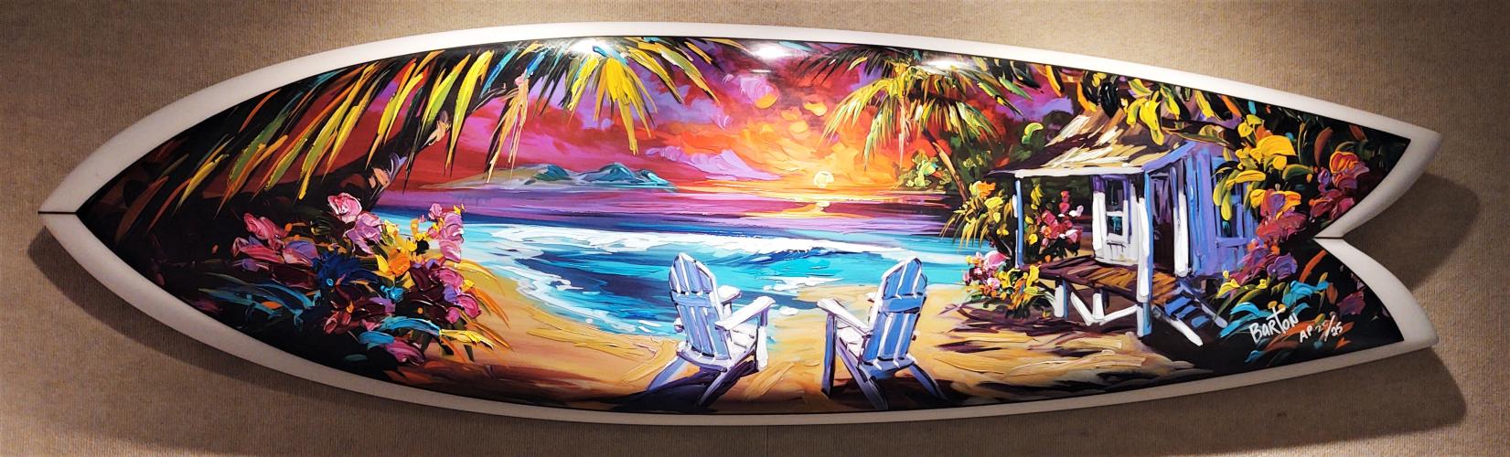 <b>*NEW*</b> Endless Love 21x72 Surfboard Giclee #20/25 SOLD OUT EDITION by Steve Barton