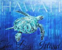 <b>*NEW*</b> Big Island Honu 24x30 Acrylic by Shawn Mackey