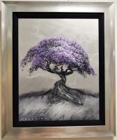 <b>*NEW*</b> Purple Majesty 16x20 Framed Original Acrylic by Walfrido Garcia
