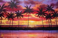 Majestic Skies (Over Anaeho'omalu Bay) 20x30 LE GW Giclee by Deen Garcia <! local>