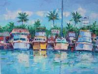 Kailua Boats 18x24 Oil by Roman Czerwinski <! local>