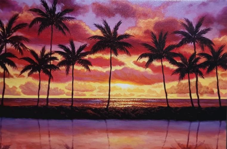 Majestic Skies (Over Anaeho'omalu Bay) 20x30 LE GW Giclee by Deen Garcia <! local>