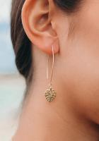 Long Drop Monstera Leaf GF Earring by Kiele Jewelry <! local>