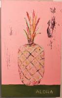 Aloha Pineapple #9 13x21 Acrylic by John Baran