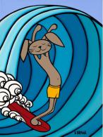 Barrel Bunny 12x16 OE Giclee by Heather Brown <! local>