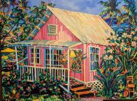 <b>*NEW*</b> Aloha from the Pink House 36x48 Original Acryllic by Camile Fontaine <! local>