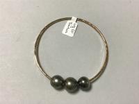 Triple Tahitian Pearl Lg GF Bangle Bracelet by Pat Pearlman <! local>