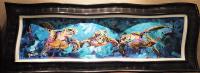 Three Amigos 15x55 Giclee in Wavy Black Bamboo Frame by Steve Barton