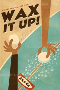 Wax It Up Framed Giclee by Nick Kuchar <! local> <! aesthetic>