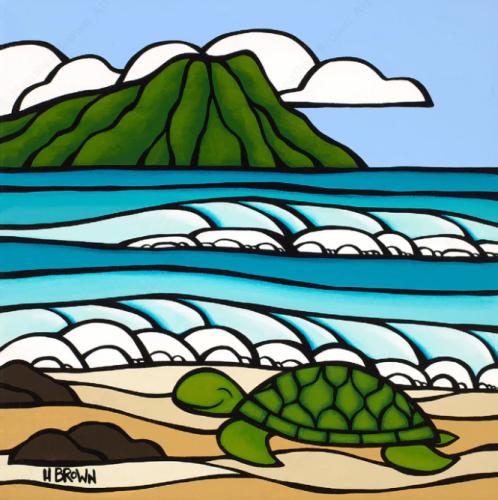 Honu Smile LE Giclee by Heather Brown <! local>
