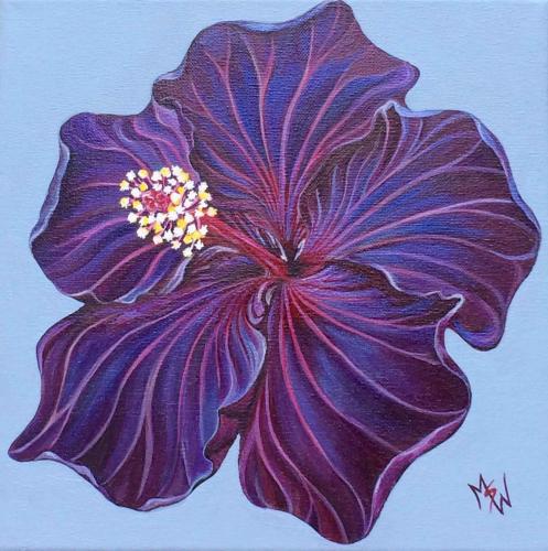 Exotic Hibiscus Series 12x12 Acrylic 12x12 by MsW <! local>