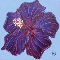 Exotic Hibiscus Series 12x12 Acrylic 12x12 by MsW
