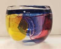 Rainbow Lava Bubble Bowl #2 by Leon Applebaum